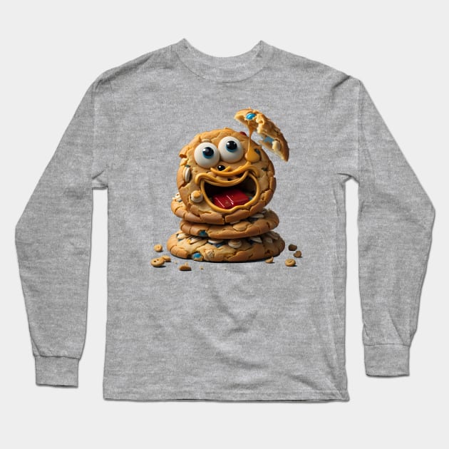 Funny cookie monster Long Sleeve T-Shirt by Virshan